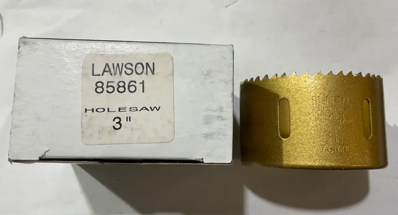 Lawson Bi-Metal Hole Saw – 3-Inch Diameter, Durable Construction, USA-Made