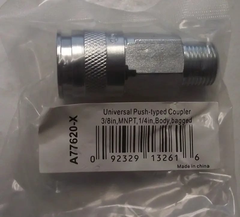 Legacy A77620-X Universal Push-To-Connect Coupler – 3/8″ MNPT Inlet, 1/4″ Body
