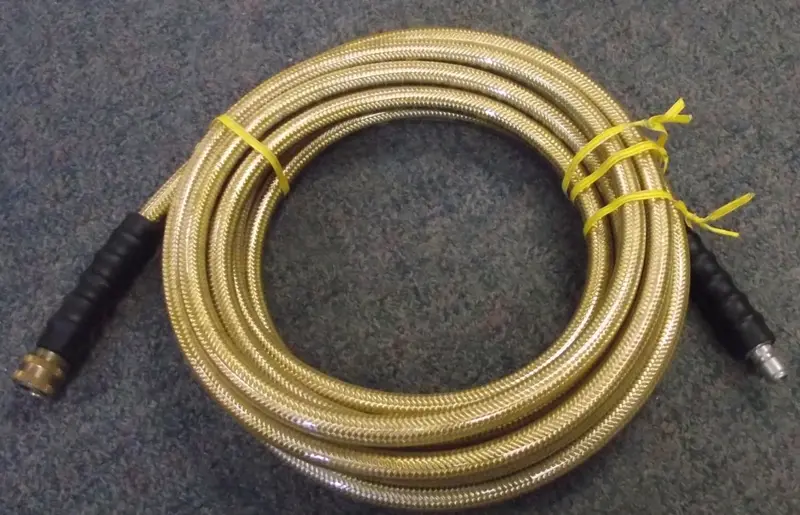 Legacy Workforce HPW3Q2540CL Heavy-Duty Power Washer Hose — 4000 PSI, 3/8″ x 25′, Braided Reinforcement, USA-Made