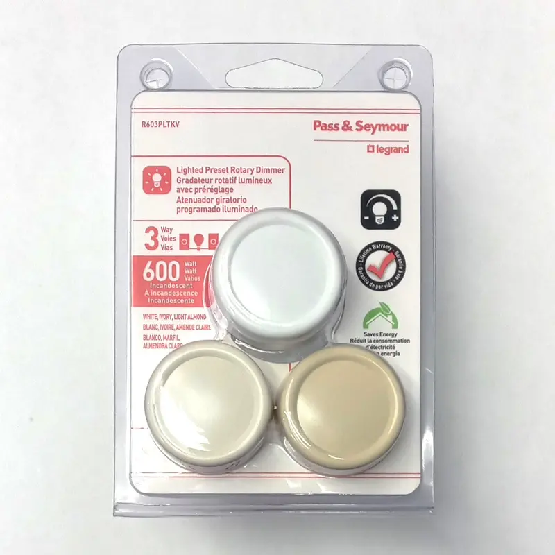 Legrand Pass & Seymour R603PLTKV Lighted Preset Rotary Dimmer