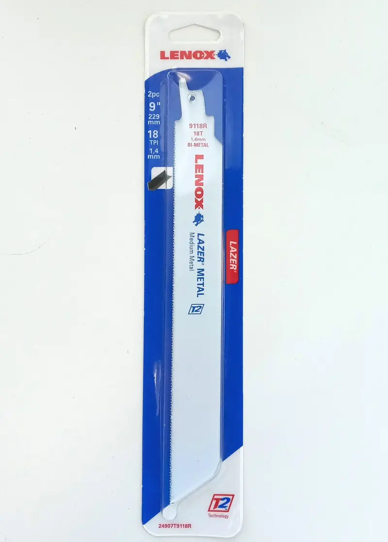 LENNOX Lazer Bi-Metal Reciprocating Blades – 9″ x 18 TPI, 2-Pack (USA)