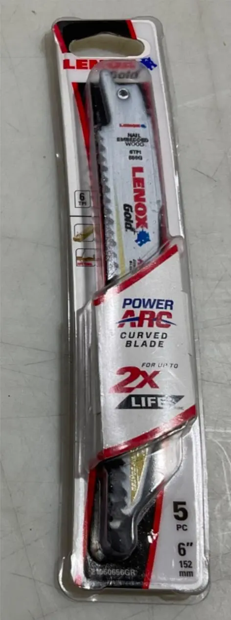 Lenox 21060656GR Gold Power Arc Reciprocating Saw Blades – Curved, 5-Pack #36