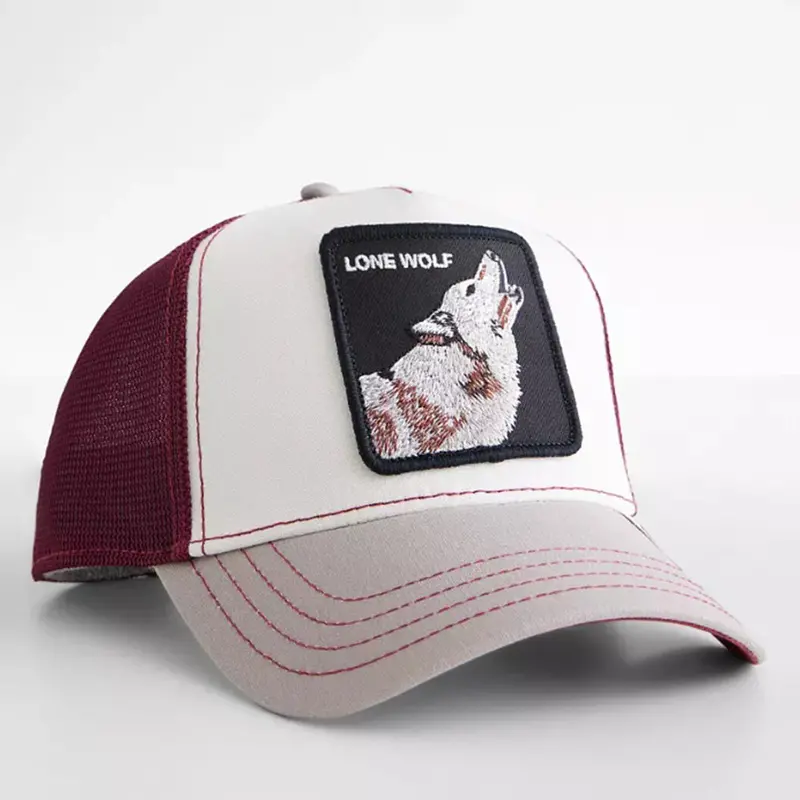 Lone Wolf Howler Trucker Snapback Hat Reflecting Animal Farm Individuality