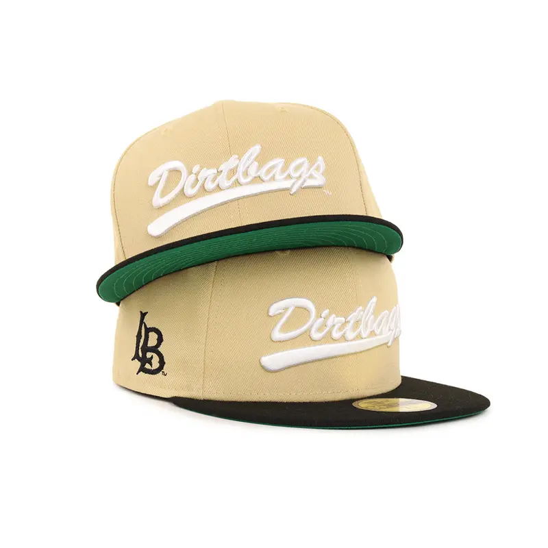 Long Beach State Dirtbags Vegas Gold & Black Alternate Logo SP 59Fifty Fitted Cap