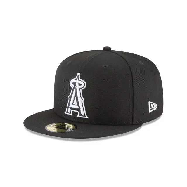 Los Angeles Angels Black & White 59Fifty Fitted Hat – MLB Official