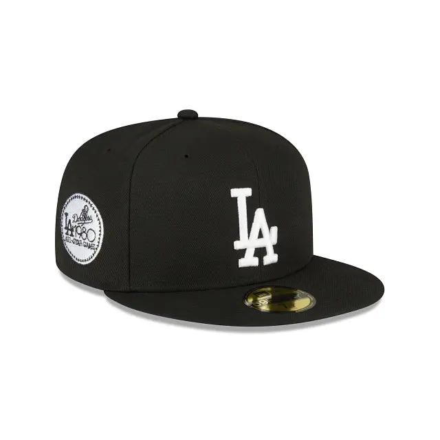 Los Angeles Dodgers 1980 All-Star Game Black-and-White Side Patch 59Fifty Cap