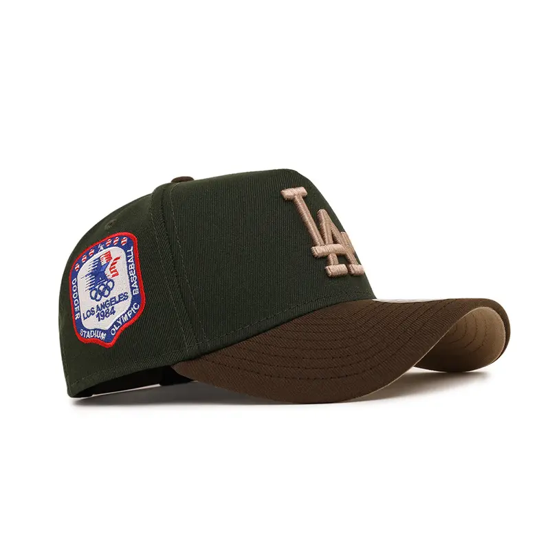 Los Angeles Dodgers 1984 Olympic Forest-Green Brown Two-Tone 9Forty A-Frame Snapback