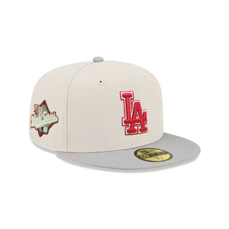 Los Angeles Dodgers 1988 World Series Stone Gray Two-Tone SP 59Fifty Fitted Cap