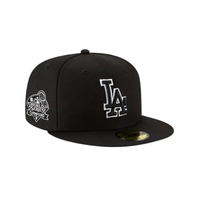 Los Angeles Dodgers 2024 World Series Champions Black-on-Black SP 59Fifty Fitted Cap