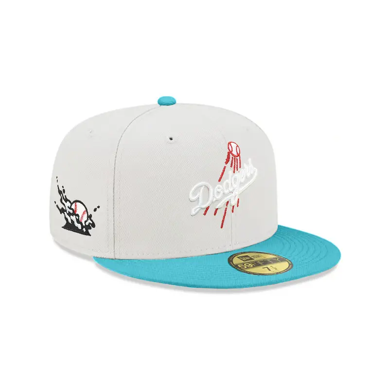 Los Angeles Dodgers Alternate Logo Aqua & Stone 2007 All-Star Splash Hit 59Fifty Fitted Cap