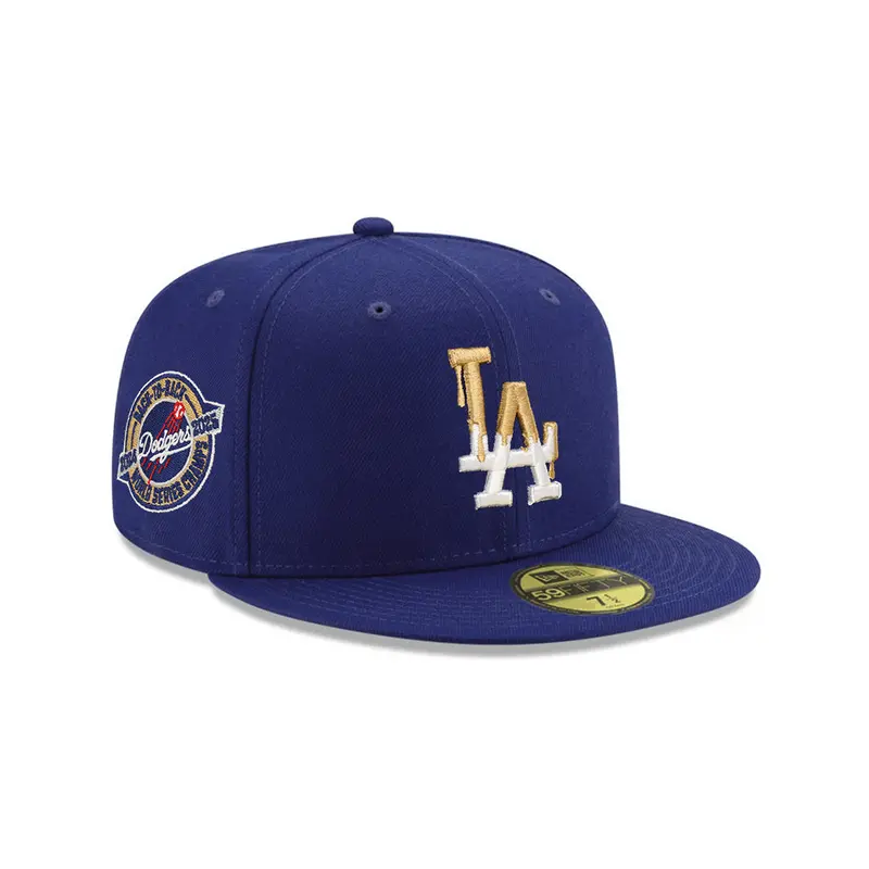 Los Angeles Dodgers Back-to-Back 2024–2025 World Series Champions Drip Logo Cap – Royal 59Fifty Fitted