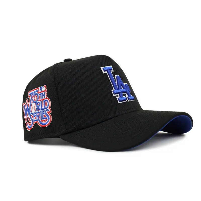 Los Angeles Dodgers Black 75th World Series Anniversary 9Forty A-Frame Snapback