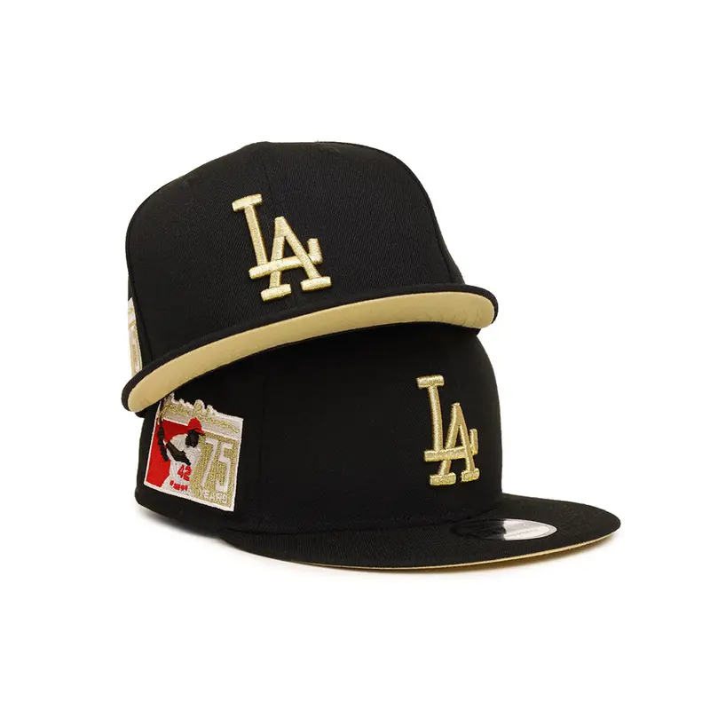 Los Angeles Dodgers Black-and-Gold Jackie Robinson 75th Anniversary SP 9Fifty Snapback
