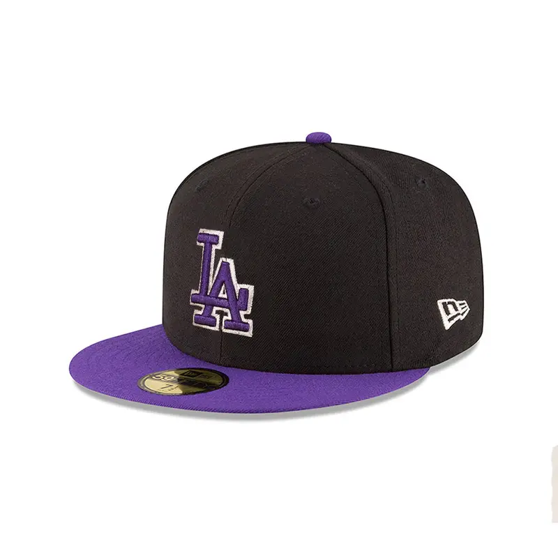Los Angeles Dodgers Black-and-Purple 2-Tone 59Fifty Fitted Cap