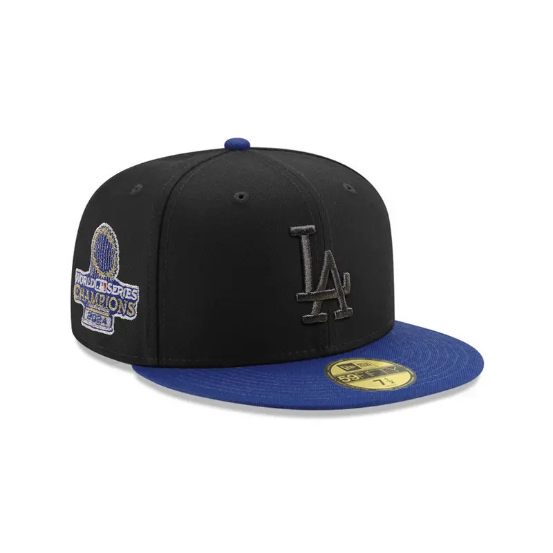 Los Angeles Dodgers Black-and-Royal Dual-Tone 2024 World Series Champions 59Fifty Fitted Cap