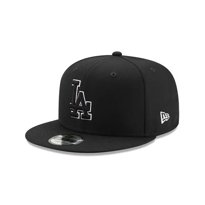 Los Angeles Dodgers Black-on-Black Outline Logo 9Fifty Snapback