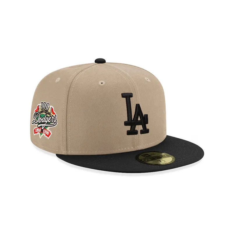 Los Angeles Dodgers Camel & Black 100th Anniversary 59Fifty Fitted Cap
