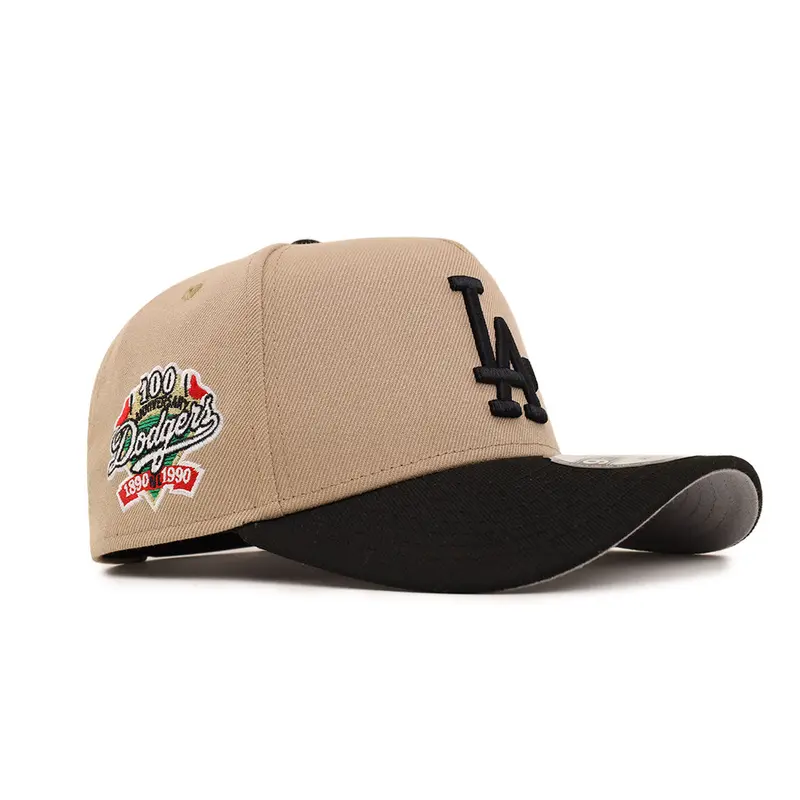 Los Angeles Dodgers Camel & Black Two-Tone 100th Anniversary SP 9Forty A-Frame Snapback