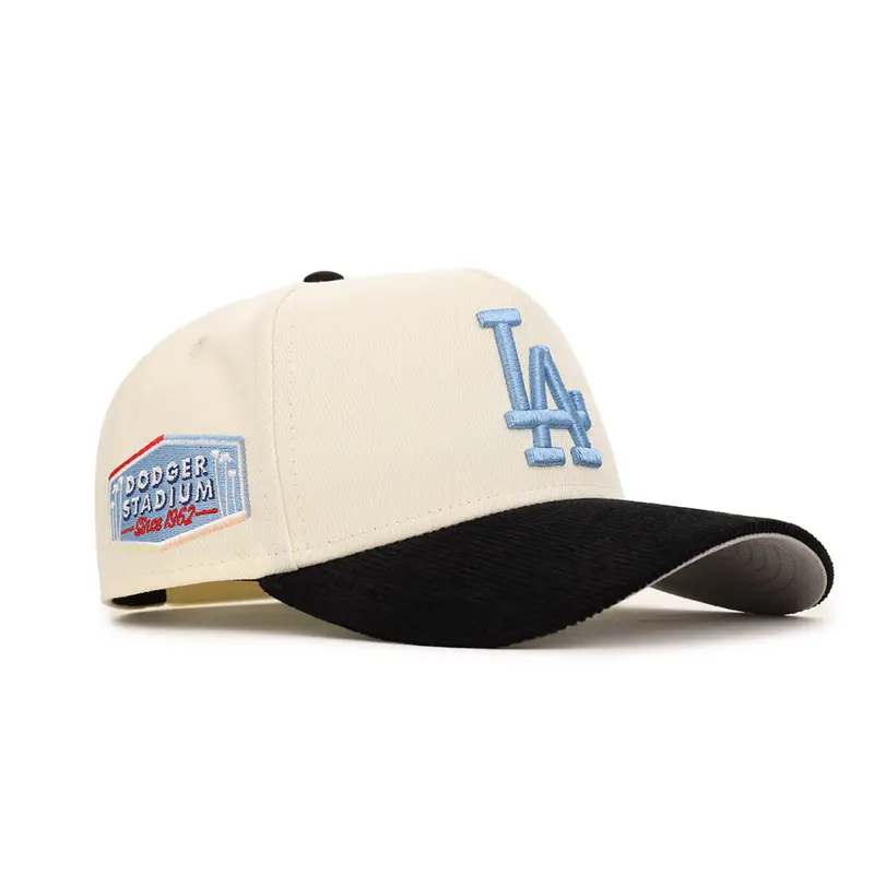 Los Angeles Dodgers Chrome-Black Corduroy Dodger Stadium SP 9Forty A-Frame Snapback