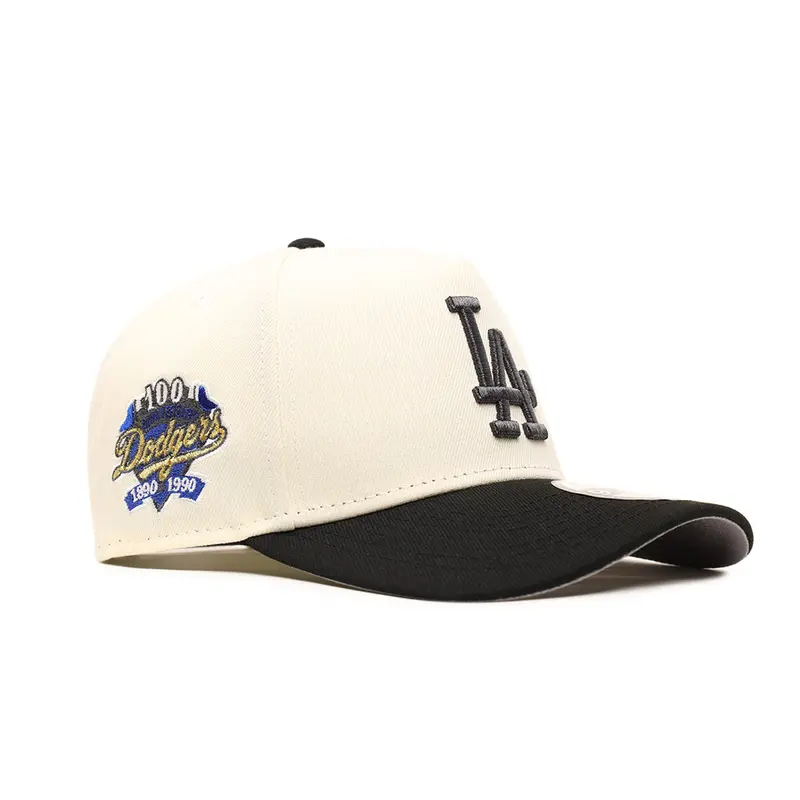 Los Angeles Dodgers Chrome Black Two-Tone 100th Anniversary 9Forty A-Frame Snapback