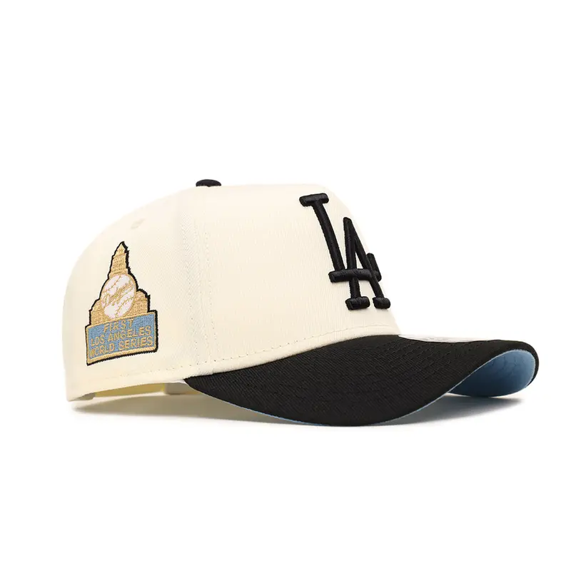 Los Angeles Dodgers Chrome & Black Two-Tone First World Series 9Forty A-Frame Snapback