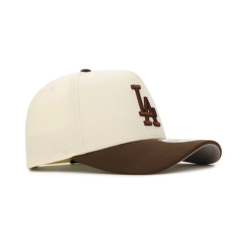 Los Angeles Dodgers Chrome & Brown 9Forty A-Frame Snapback