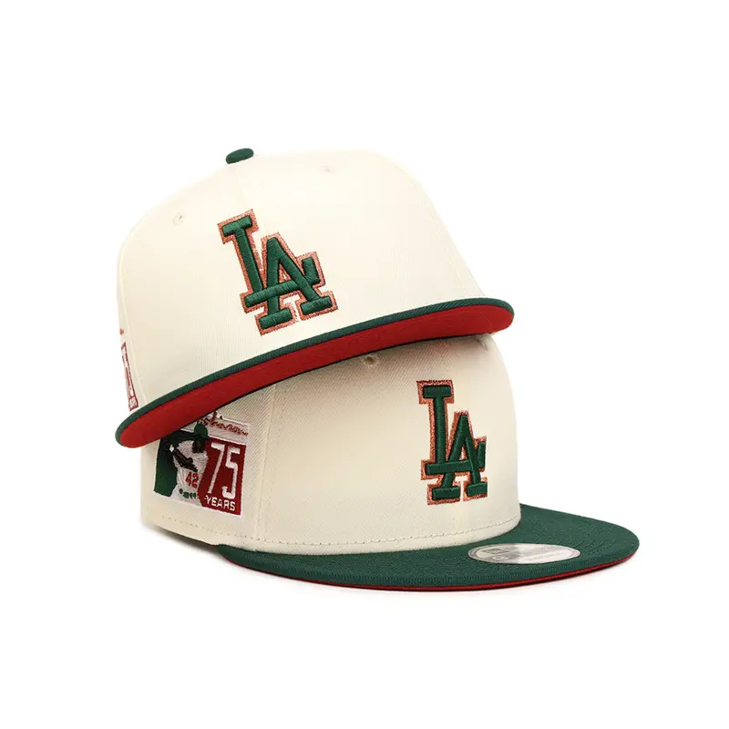 Los Angeles Dodgers Chrome Dark Green Jackie Robinson 75th Anniversary SP 9Fifty Snapback