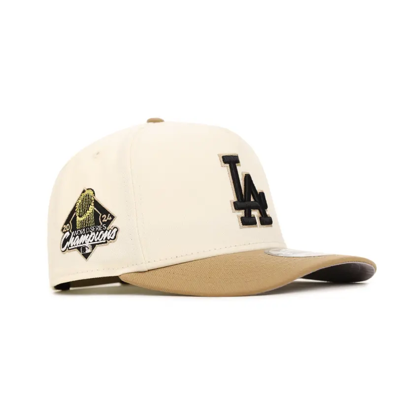 Los Angeles Dodgers Chrome-Khaki Two-Tone 2024 World Series Champions Snapback Cap (SP 9Fifty A-Frame)