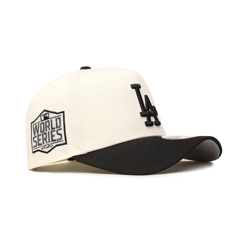 Los Angeles Dodgers Chrome on Black Two-Tone 2020 World Series SP 9Forty A-Frame Snapback