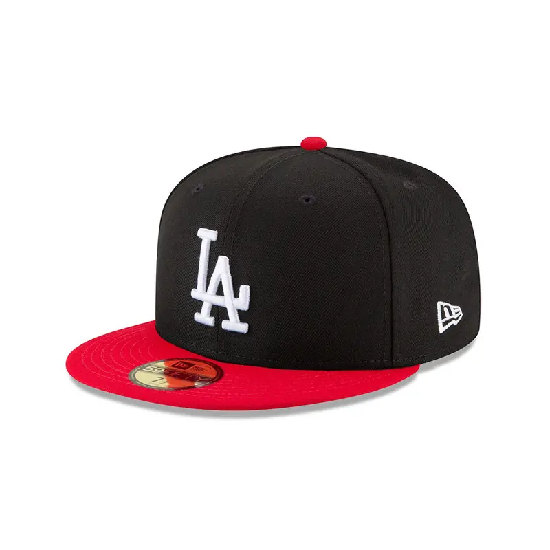 Los Angeles Dodgers Dual-Tone Black-on-Red 59Fifty Fitted Cap