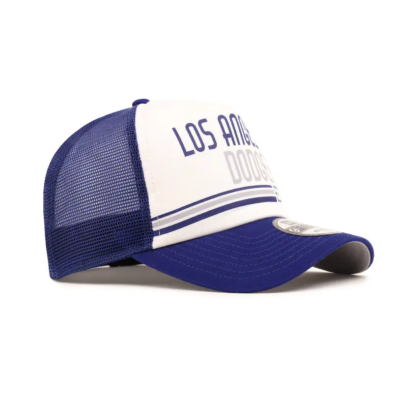 Los Angeles Dodgers Est. 1890 Chrome-Royal & White 9Forty A-Frame Trucker Cap