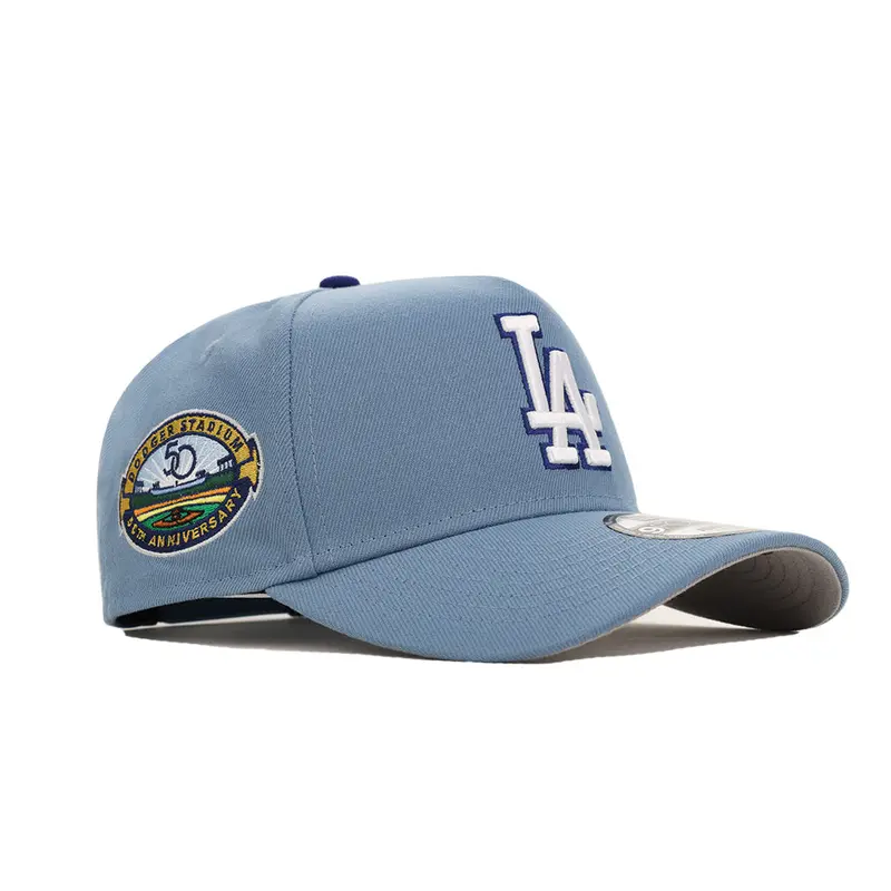 Los Angeles Dodgers Faded Blue Stadium Edition 50th Anniversary SP 9Forty A-Frame Snapback