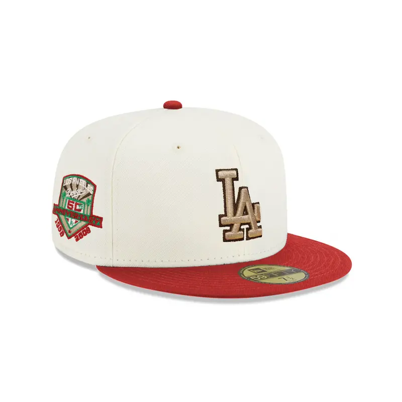 Los Angeles Dodgers Fitted Cap – Chrome Pinot Two-Tone Commemorating 60 Years