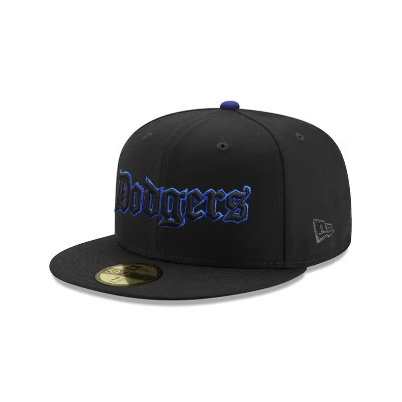 Los Angeles Dodgers Heritage Old English Black 59Fifty Fitted Cap