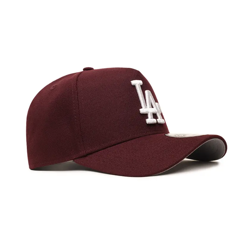 Los Angeles Dodgers Maroon on White 9Forty A-Frame Snapback Cap