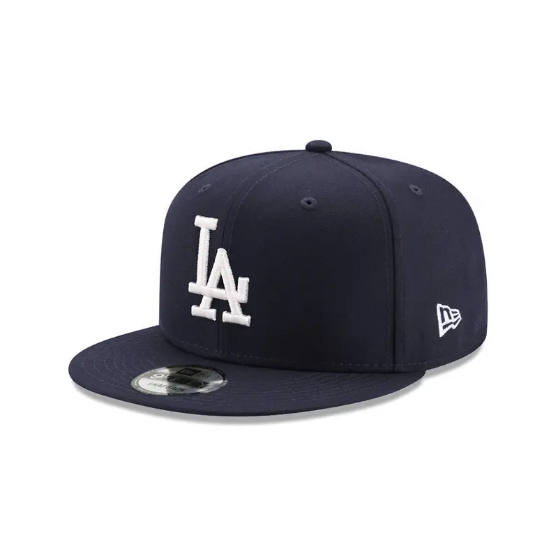 Los Angeles Dodgers Navy-on-White 9Fifty Adjustable Snapback