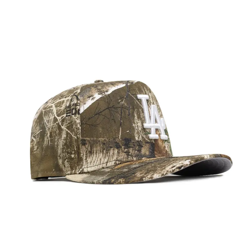 Los Angeles Dodgers RealTree Camo White 9Fifty A-Frame Snapback Cap