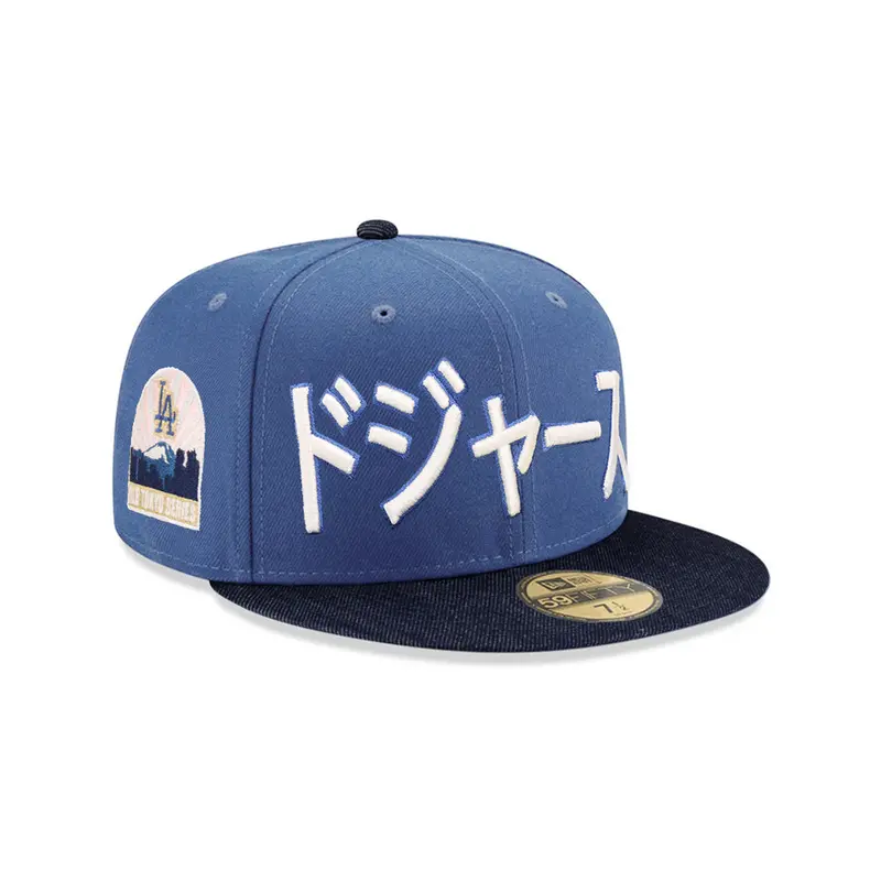 Los Angeles Dodgers Tokyo Series Katakana Design in Indigo Denim – SP 59Fifty Fitted