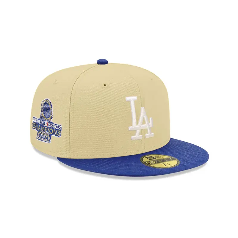 Los Angeles Dodgers Vegas Gold and Royal 2024 World Series Champions 59Fifty Fitted Cap
