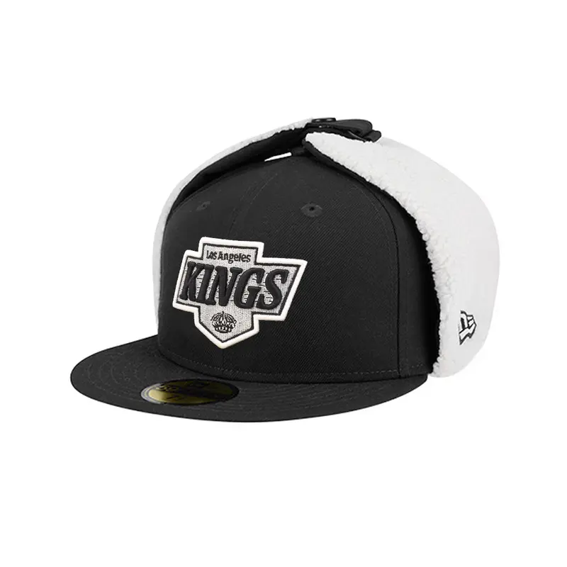 Los Angeles Kings NHL Dog Ear Black & Purple 59Fifty Fitted Cap