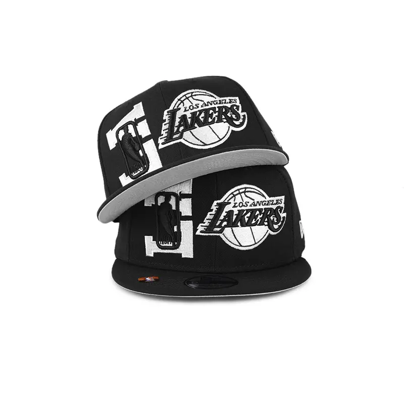 Los Angeles Lakers 2022 NBA Draft Black-on-White 9Fifty Snapback Cap