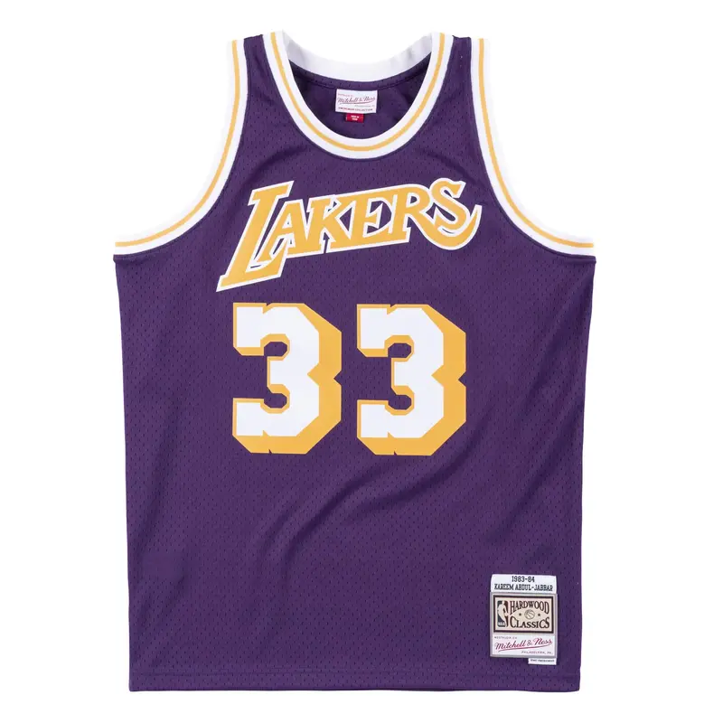 Los Angeles Lakers Kareem Abdul-Jabbar 1984–85 Away Swingman Jersey