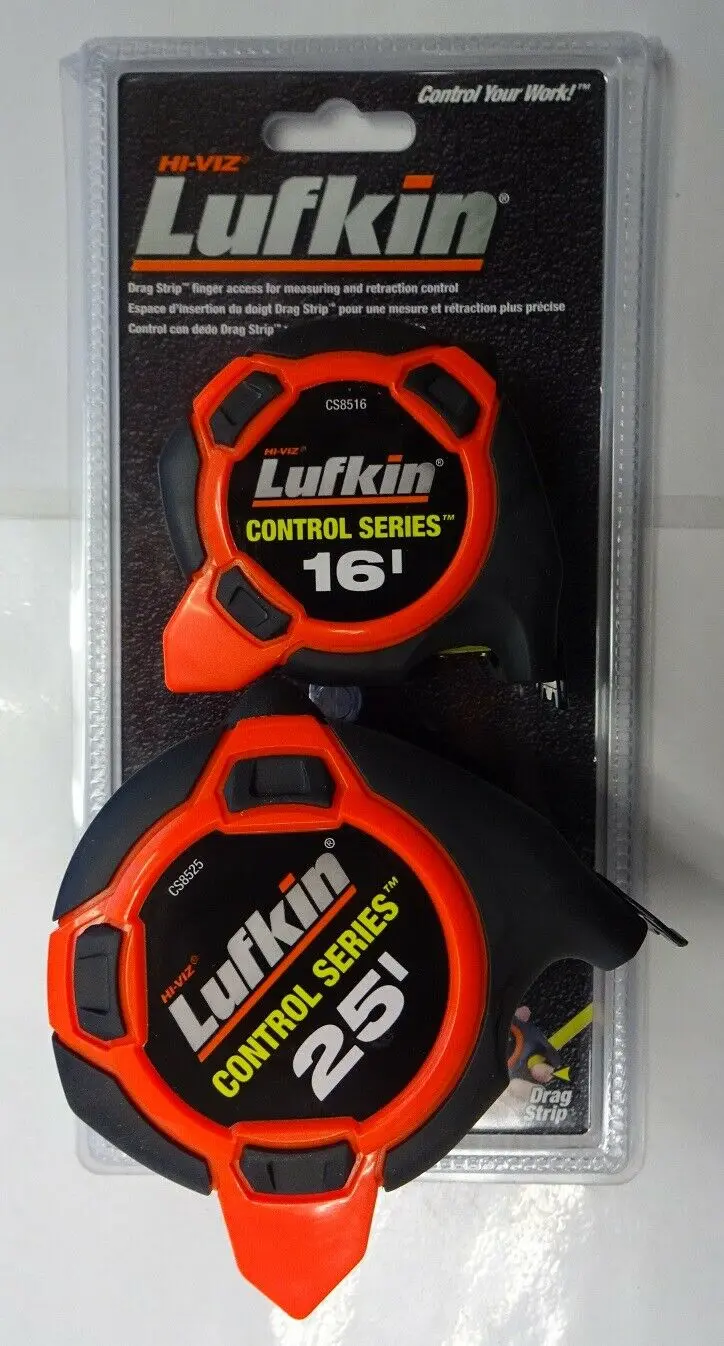 Lufkin Control Series Dual-Length Tape Measure Set – 16ft & 25ft