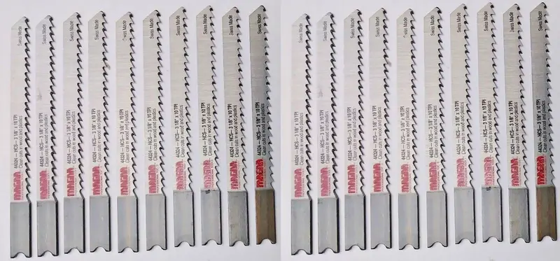 Magna 3-1/8″ U-Shank Jigsaw Blades – 10 TPI, High-Carbon Steel (20-Pack)