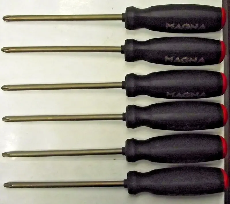 Magna Trioval Phillips Screwdriver Set – #3, 6″ Heavy-Duty Blades, 6-Piece (91515)