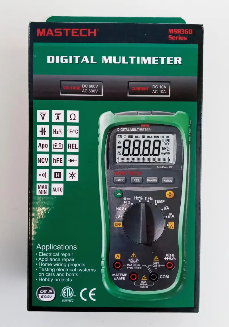 Mastech MS8360G 600V Auto-Ranging Digital Multimeter
