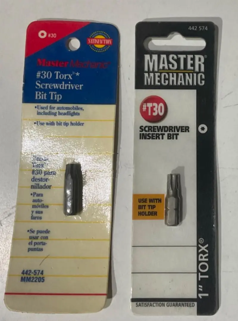 Master Mechanic 442574 T30 Torx Bit – 1-inch Insert Design, 2-Pack