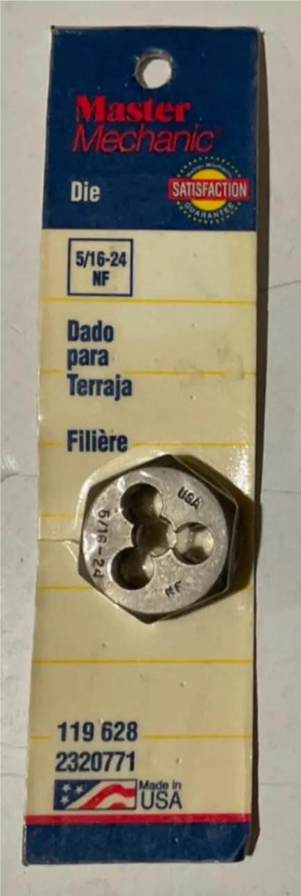 Master Mechanic 5/16″-24 NF Thread Die – Precision Cutting Tool