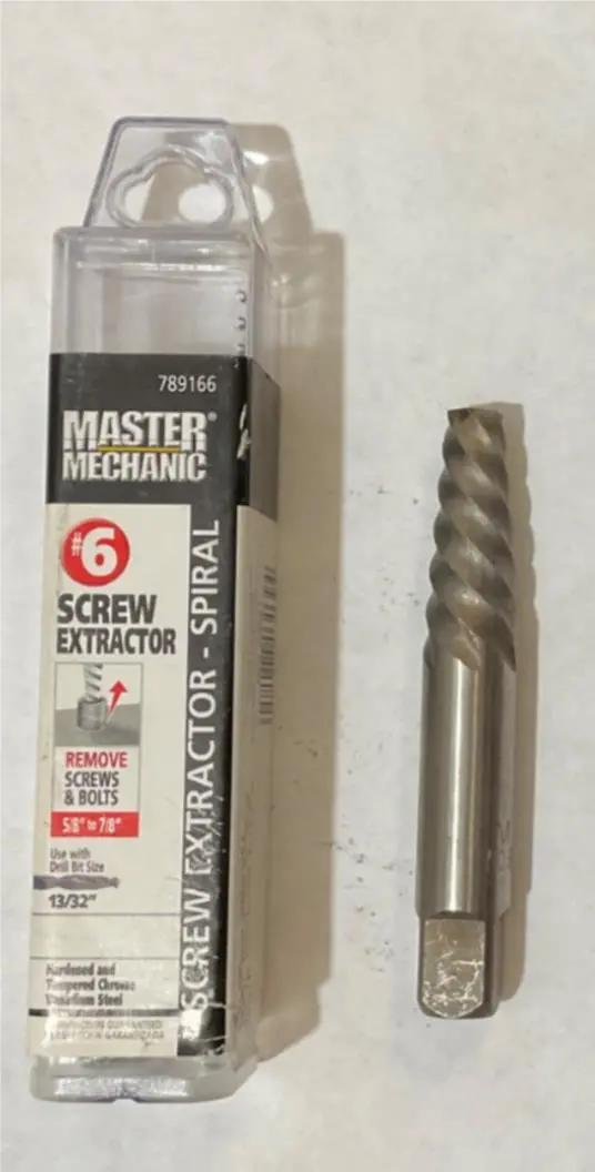 Master Mechanic Spiral Screw Extractor – Size #6 for Broken Fastener Removal