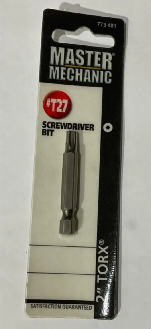 Master Mechanic T27 Torx Screwdriver Bit — 2″ Length for High-Torque Applications